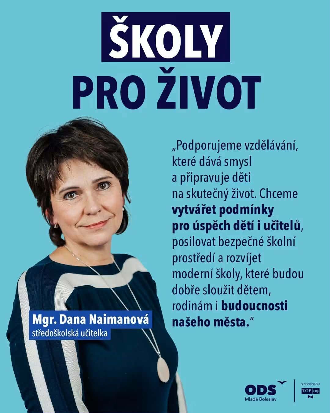 Mgr. Dana Naimanová story graphic